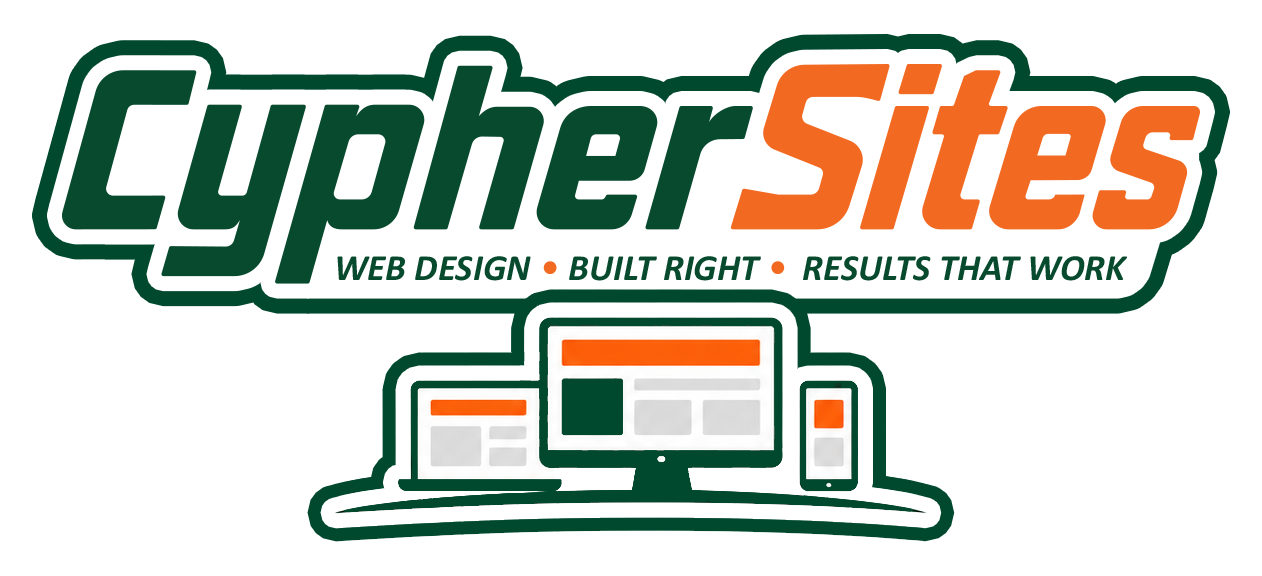 CypherSites logo and responsive device graphic